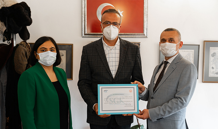 Nevşehir Sosyal Güvenlik Kurumundan Üniversitemize Teşekkür Belgesi